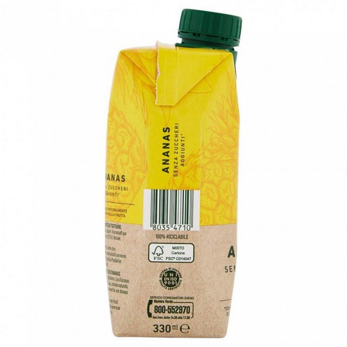 Succo Skipper - gusto ANANAS - Zuegg - brick 330 ml - confezione 18 pz su